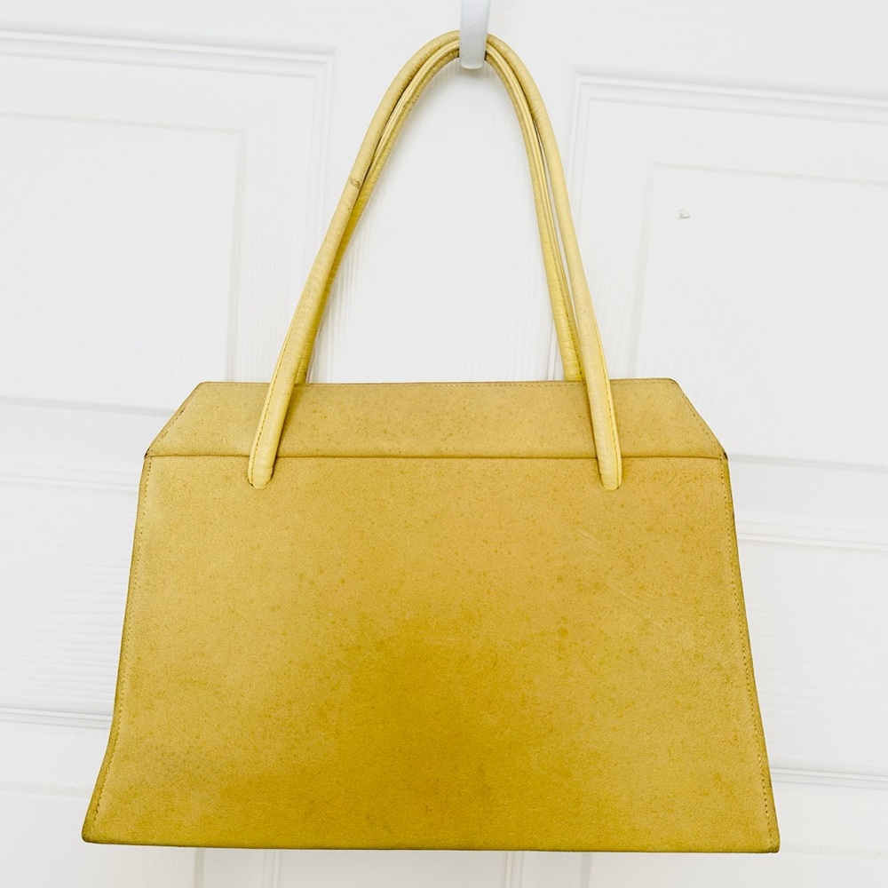 Lennox vintage yellow suede handbag